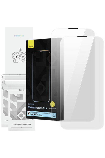 Baseus Tempered Glass Corning for iPhone 14 Pro Max with built-in dust filter