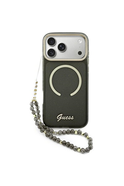 Guess Husă pentru iPhone 17 Pro Max - IML Glitter Script Strap MagSafe (GUHMP...