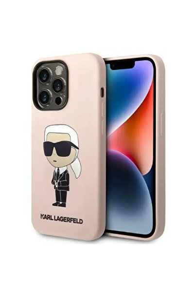 Karl Lagerfeld KLHCP14LSNIKBCP iPhone 14 Pro 6.1" hardcase pink/pink Silicone...