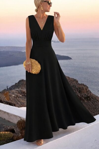 Wear Up Γυναικείο φόρεμα με τιράντες, λαιμόκοψη V, λεπτομέρεια κορσάζ στη μέσ...