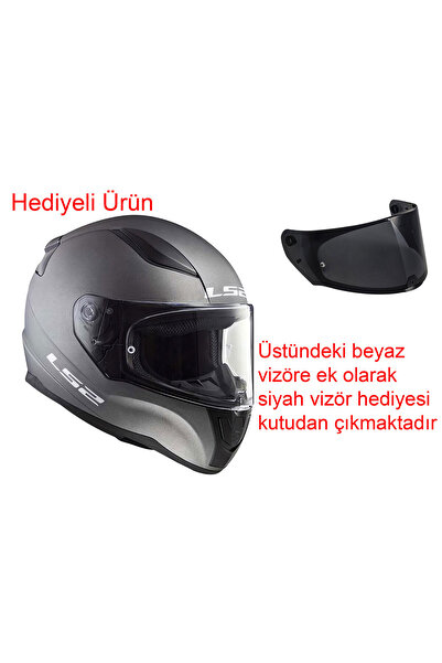 LS2 Rapid 2 Siyah Vizör Hediyeli Motosiklet Kapalı Kask ECE 22.06 sertifikalı