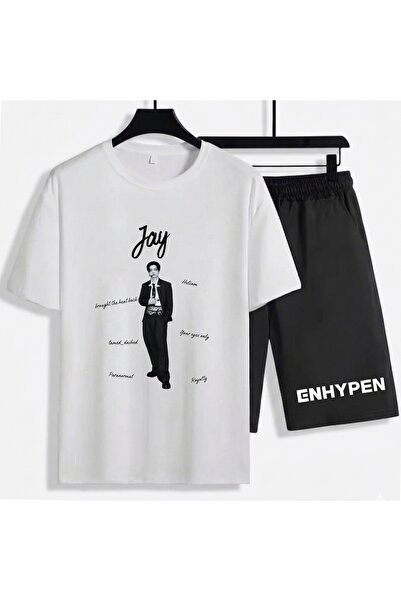 SVART WEAR Jay Enhypen K-Pop Unisex %100 Cotton Piece Shorts - T-Shirt Bottom...
