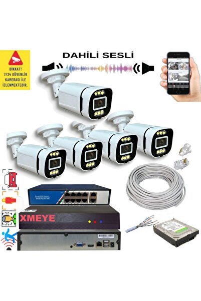 BİSES 5 li Yapay Zeka Destekli 5 MP Görüntü POE li Sesli 6 Warm Led Gece Renk...