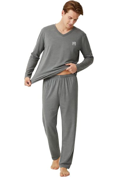casme Mens Loungewear Sets Pajamas Set Soft Sleepwear Family Night Wear