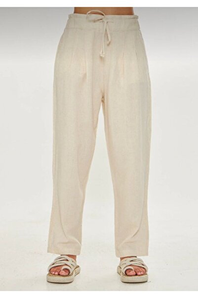 Paydey Παντελόνι από λινό σε κοπή Havuç Kesim
