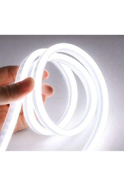 BRK LİGHTİNG 2 Metre 220 Volt Neon LED BEYAZ Tak Çalıştır Esnek Şerit Neon LE...