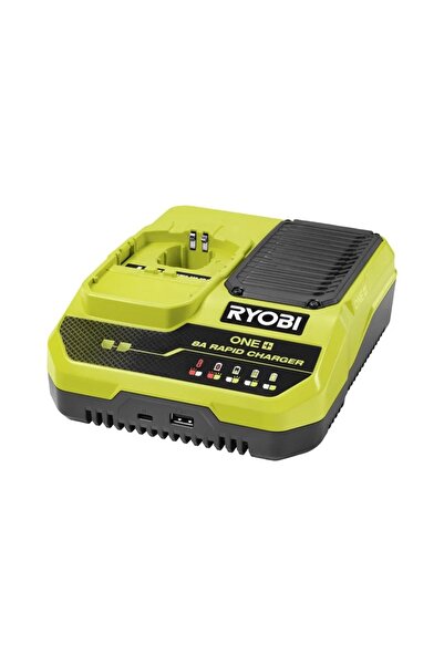 Ryobi RC18180 Rapid Charger 18V / 8.0Amp, With USB-C and USB-A Charging Ports