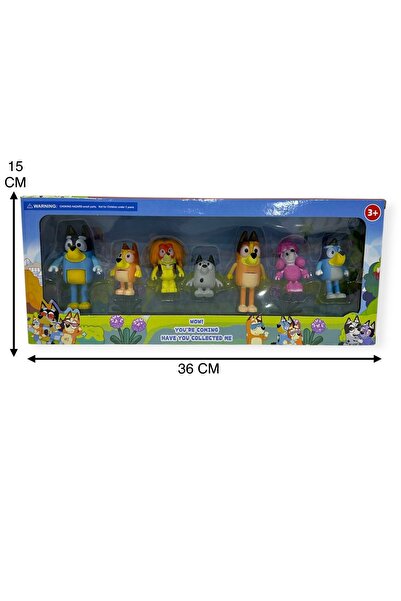 Store 7 'li Bluey Ailesi Koleksiyonluk Figür Oyuncak İthal Kaliteli