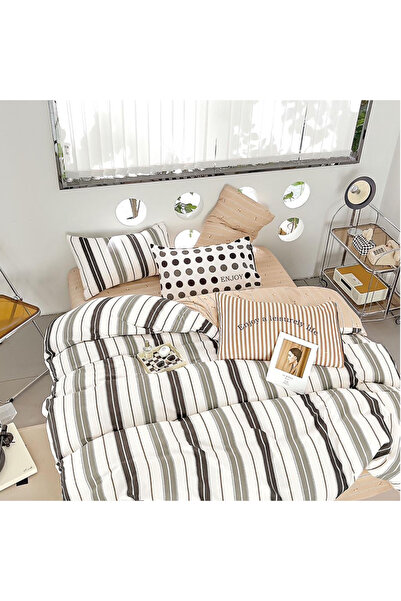OEM Bed linen with elastic 180x200 for double bed, 6 pieces, JHN Finet, AURA-...