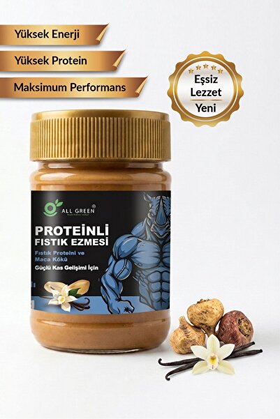 Allgreen Proteinli Fıstık Ezmesi (Vanilya) | Fıstık Proteini, Maca Kökü Tozu ...