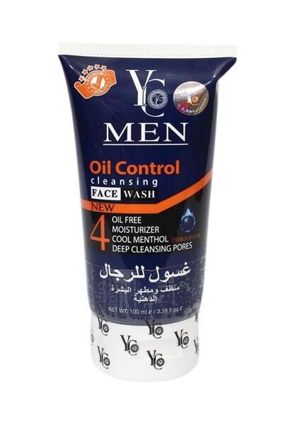 YC Men Oil Control Face Wash For Oily Skin Clears Clogged Pores Exfoliates Ge...