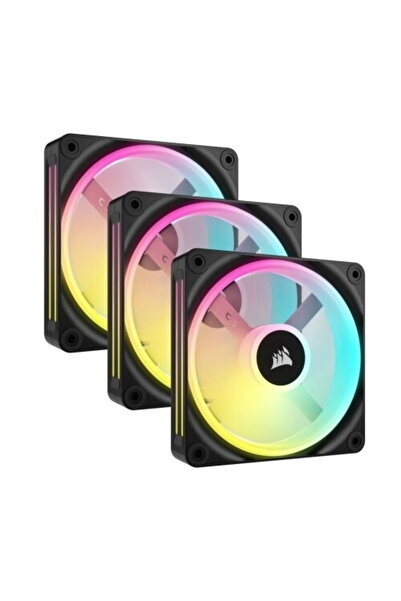 Corsair iCUE LINK QX120, LED RGB, 120mm, Negru, 3 bucăți