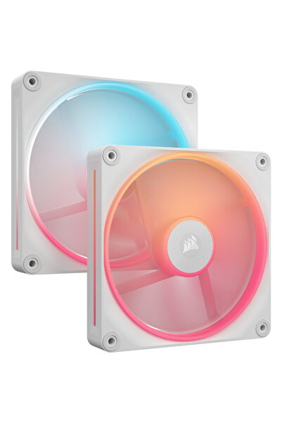 Corsair iCUE LINK LX140-R RGB PWM Reverse, case fan (white, 2-pack, 140 mm)