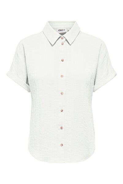 ONLY ONLITA S/S LINEN LOOK SHIRT TLR Γυναικείο Λευκό Πουκάμισο - 15371917