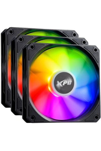 XPG 3 x Vento R 120 ARGB PWM ARGB LED 120 mm Negru