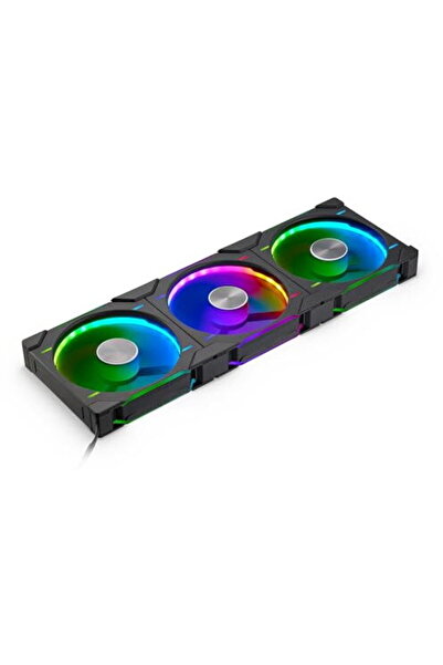 Phanteks PH-F140D30_DRGB_PWM_BK01_3P, 3 ventilatoare de 10 mm, 1800, Negru