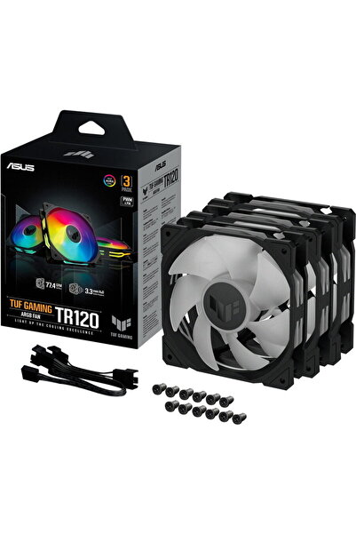 ASUS TUF Gaming TR120 ARGB Negru, 120mm, 3 unități