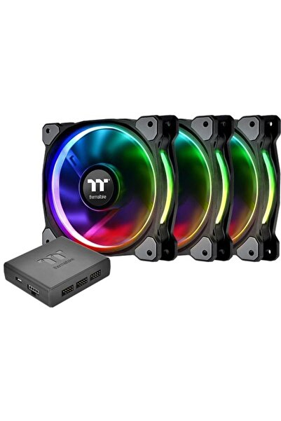THERMALTAKE Riing Plus 14 RGB Ventilator Radiator Ediție Premium TT Pachet 3 ...