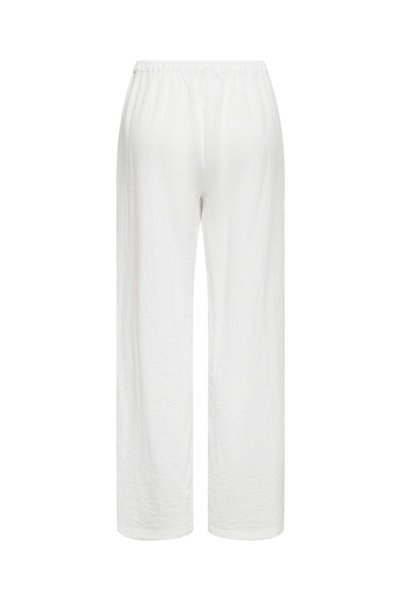 ONLY ONLITA MW LINEN LOOK WIDE PANT TLR Kadın Beyaz Pantolon - 15370273