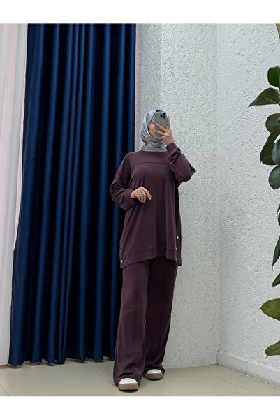 MİHRA STORE Σετ Πικέ με Παντελόνι με Κουμπιά και Ρόμπα στο Μπροστινό Μέρος-ΕΥ...