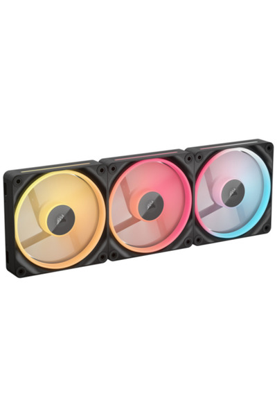 Corsair iCUE Link LX120-R, LED RGB, 120mm, Negru, 3 bucăți