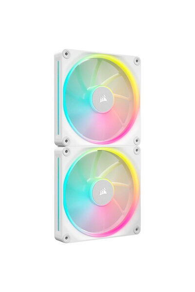 Corsair iCUE LINK LX140 RGB, 140mm, 2 bucăți, 2000 rpm, Alb