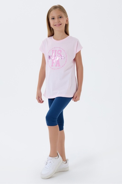 U.S. Polo Assn. Girls' Us2511-G Capri Tights Set