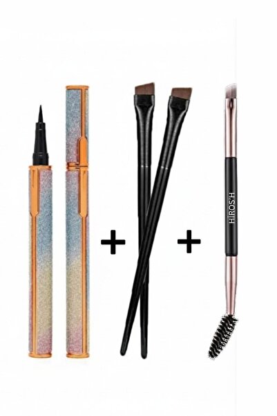 HİROS'H Σετ 3 τεμαχίων eyeliner - Πινέλο με δύο άκρες - Πινέλο eyeliner