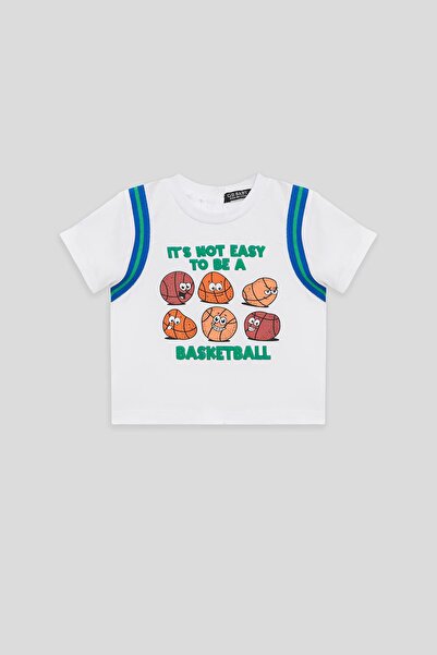 GB Baby Bg Store Baby Boy White Tshirt