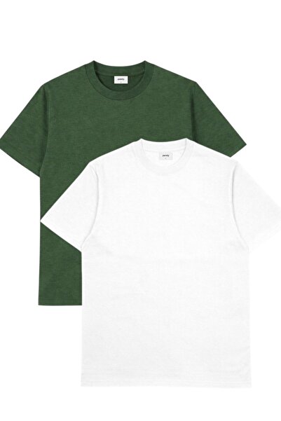 pandy Σετ 2 μπλουζών Oversize Basic με λαιμόκοψη ποδηλάτου