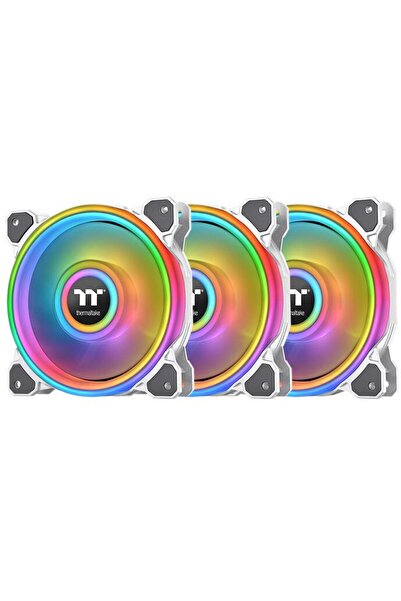 THERMALTAKE Riing Quad 14 White ARGB Premium Edition, 140mm, 3 bucăți