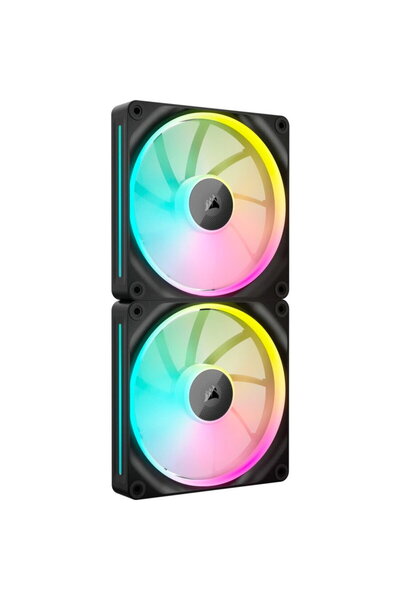 Corsair iCUE LINK LX140 RGB, 140mm, 2 bucăți, 2000 rpm, Negru