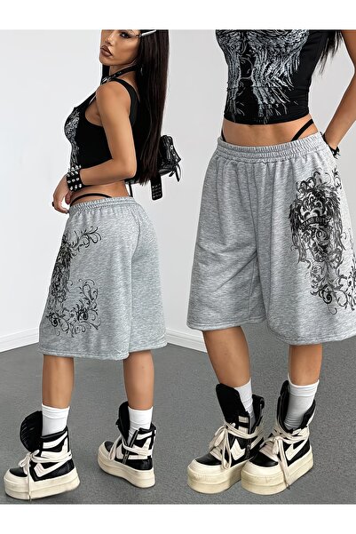 Toum Εντυπωσιακό Unisex Φαρδύ Σορτς Βερμούδα Oversize Χωρίς Τσέπες