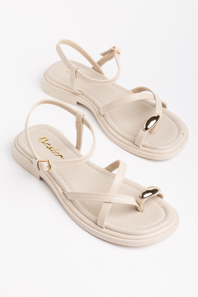 MODA MHS LİLLESOL ΓΥΝΑΙΚΕΙΑ ΧΡΥΣΑ ΣΑΝΔΑΛΙΑ ΜΕ ΛΕΠΤΟΜΕΡΕΙΑ ΟΡΘΟΠΕΔΙΚΗΣ ΣΟΛΑΣ