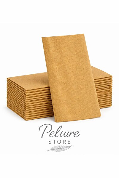pelure store Kumaş Dokulu Gold 20’li Özel Kutulu Kağıt Peçete