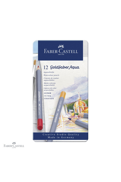 Faber Castell Set de acuarele Faber-Castell Goldfaber Aqua, 12 culori, cutie ...