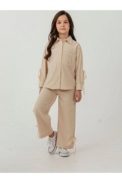Emilakids طقم علوي وسفلي للفتيات مهدّب
