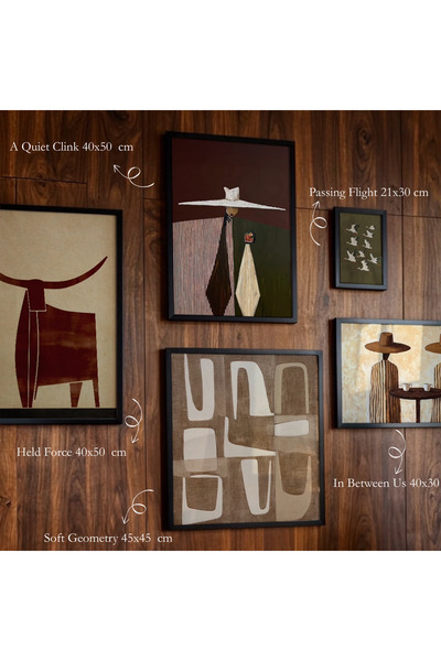 Atelier Mart Savana Beşli Çerçeveli Poster Seti