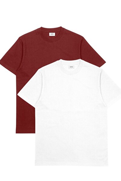 pandy Σετ 2 μπλουζών Oversize Basic με λαιμόκοψη ποδηλάτου