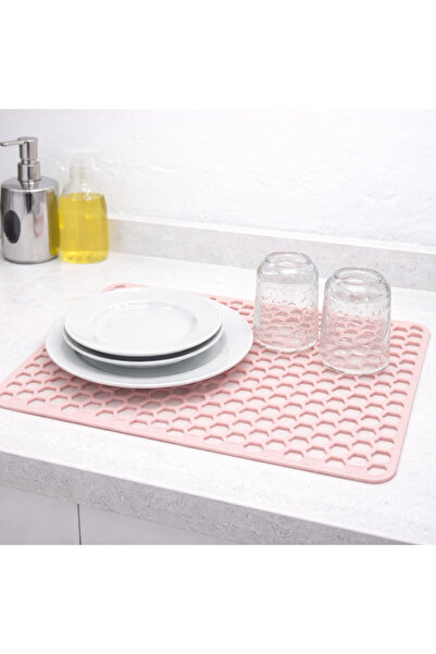 Flaura Home Kaydırmaz Silikon Lavabo Mat | Su Tahliyeli Bulaşık Kurutma & Çok...