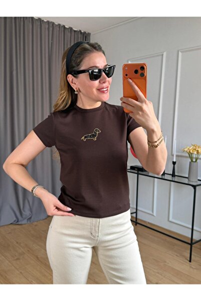 Size Özgü Kahve Dog Tshirt