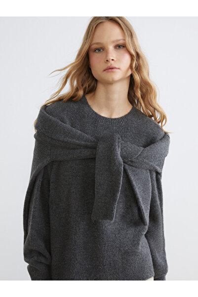 LC Waikiki Crew Neck Oversize Women's Knitwear Sweater
