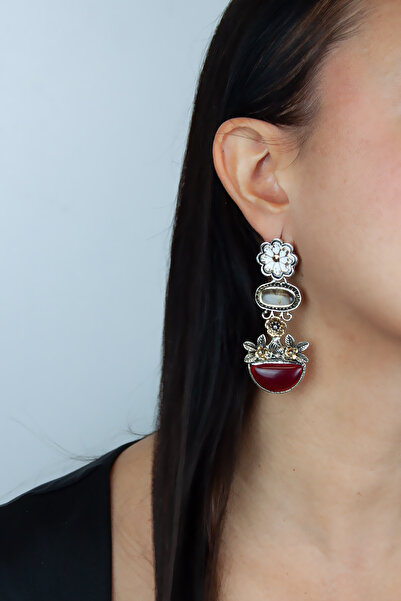 Liveyn Design Vintage Form Detailed Women's Earrings
