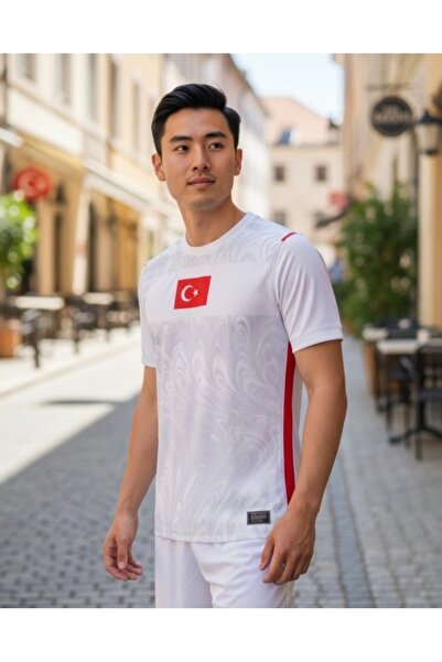 İkonio Erkek Milli Takım Forma/Tişört (Beyaz)