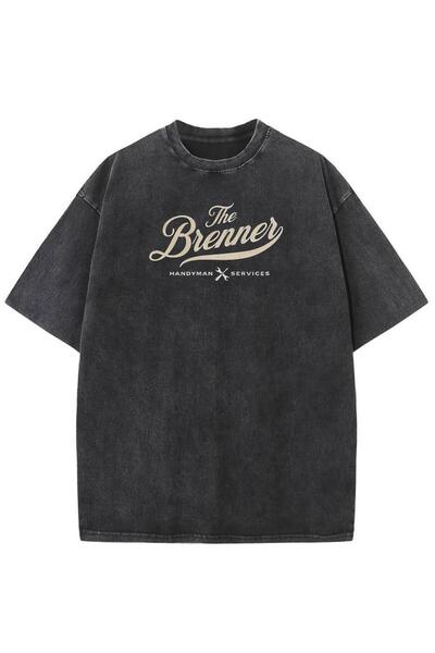 ZEMLİYA Βίντατζ πλυμένο μπλουζάκι oversized