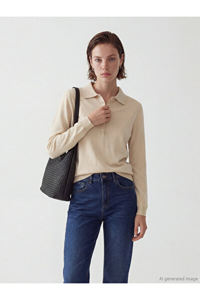 LC Waikiki Women's Polo Neck Knit Sweater