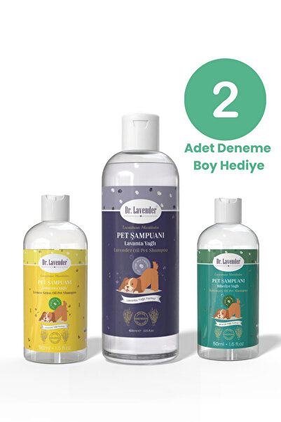 Dr.Lavender Lavanta Yağlı Pet Şampuanı 400 ml + Hediye Limon Otu & Biberiye Y...