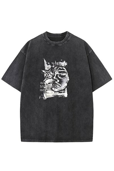 ZEMLİYA Vintage oprana Oversize kroj majica