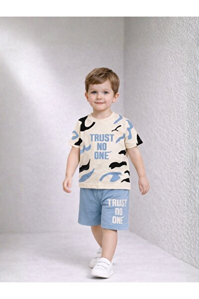 Milanlı Kids Boy's T-Shirt Shorts 3 Piece Set Summer Cotton
