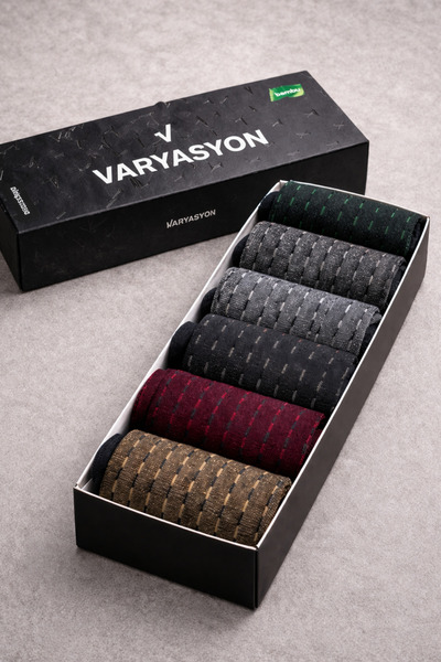 varyasyon BAMBU 6 Çift Erkek Çorap Seti – Ultra Yumuşak, Kaydırmaz ve Gün Boy...